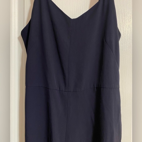 Everlane Japanese GoWeave Slip Sleeveless Pockets V Neck Navy Jumpsuit Size 4 - Picture 5 of 12